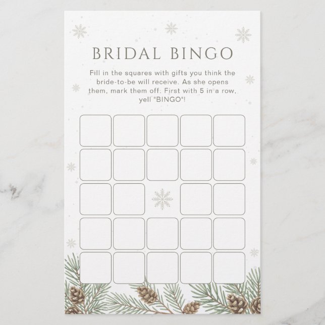 Jeu de bingo pour enterrement de vie de jeune fill (Devant)