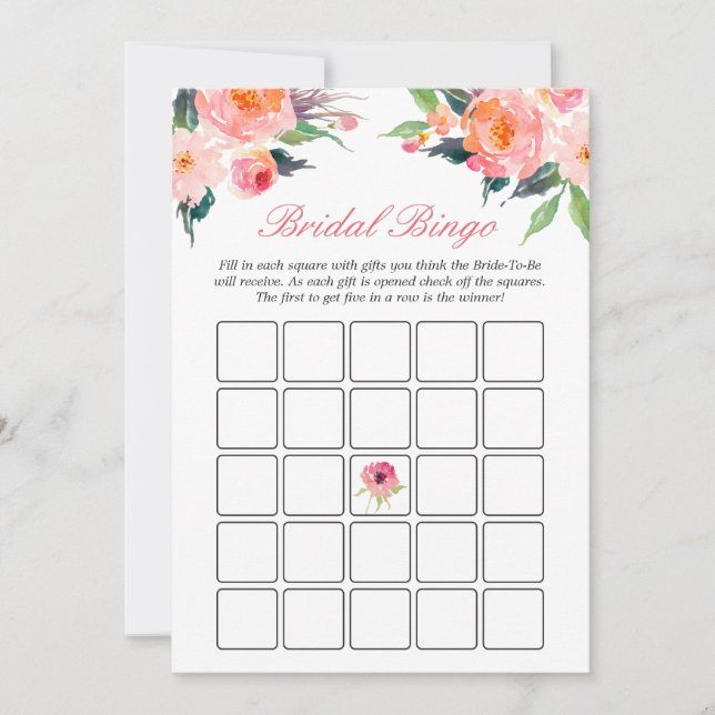 Jeu de Bingo pour Enterrement de Vie de Jeune Fill (Devant)