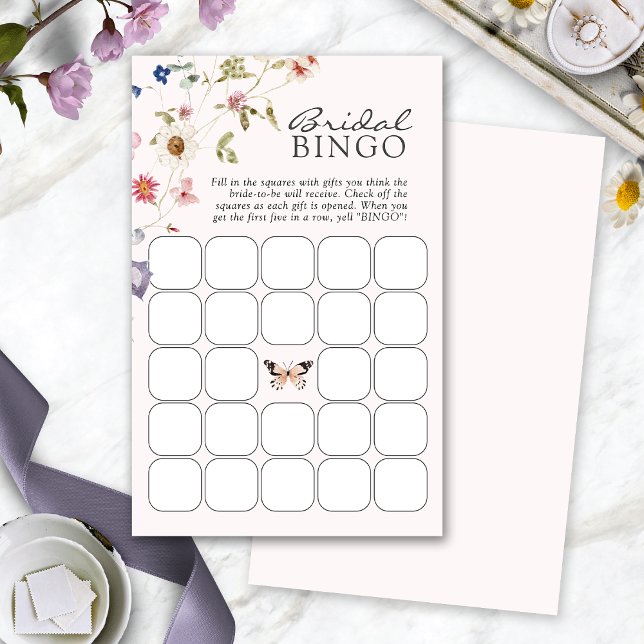 Jeu de Bingo pour Enterrement de Vie de Jeune Fill (Bridal Shower Bingo Game by Painted Paperie
)