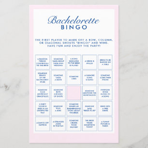 Jeu de Bingo pour Enterrement de Vie de Jeune Fill