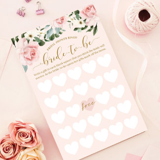 Jeu de Bingo pour Future Mariée à la Baby Shower F