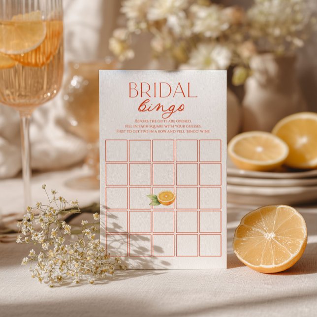 Jeu de bingo pour la douche de mariage Citrus  (Créateur téléchargé)