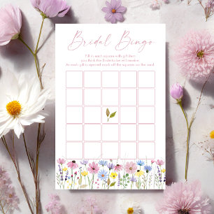 Jeu de bingo pour la douche de mariée aux fleurs s