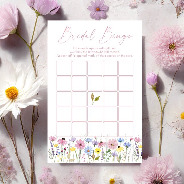 Jeu de bingo pour la douche de mariée aux fleurs s (Créateur téléchargé)
