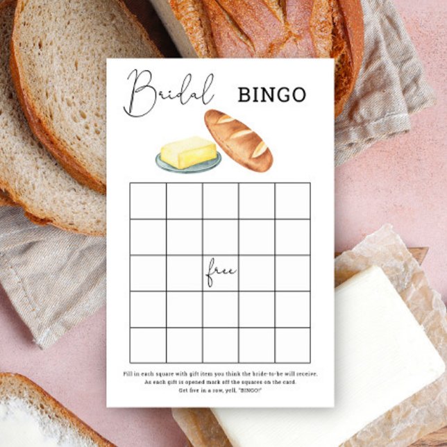 Jeu de bingo pour la douche de mariée Butter Toget (Créateur téléchargé)