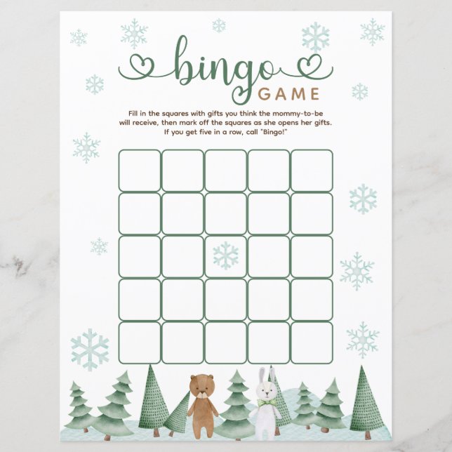 Jeu de Bingo sur le thème des Animaux Mignons de l (Devant)