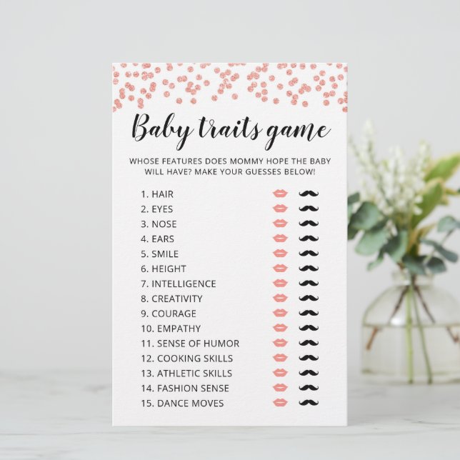 Jeu de caractéristiques de bébé carte de jeu Baby  (Debout devant)