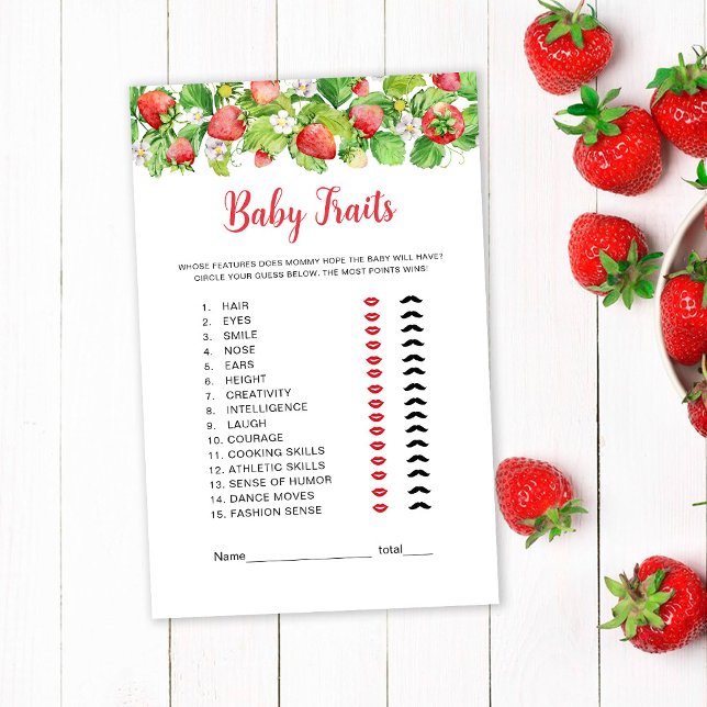 Jeu de caractéristiques de bébé fraise (Créateur téléchargé)