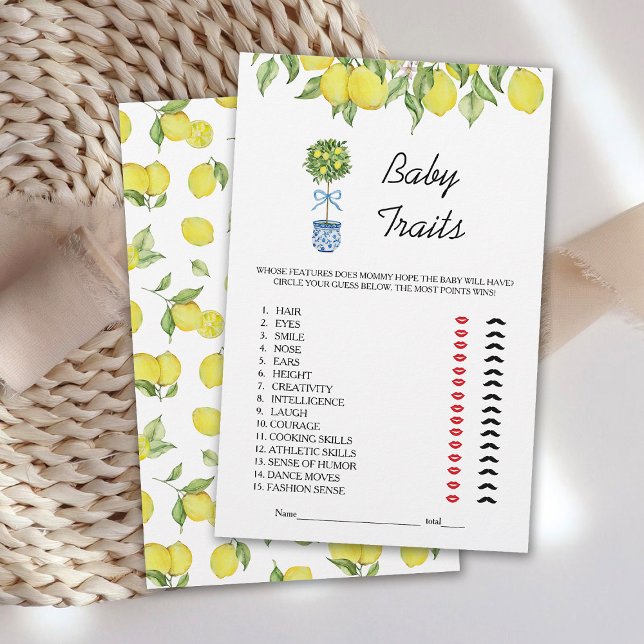 Jeu de caractéristiques de bébé Lemon Tree Baby (Créateur téléchargé)