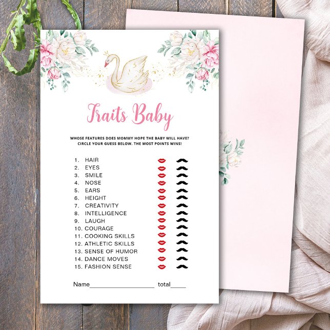 Jeu de caractéristiques de bébé princesse cygne (Créateur téléchargé)