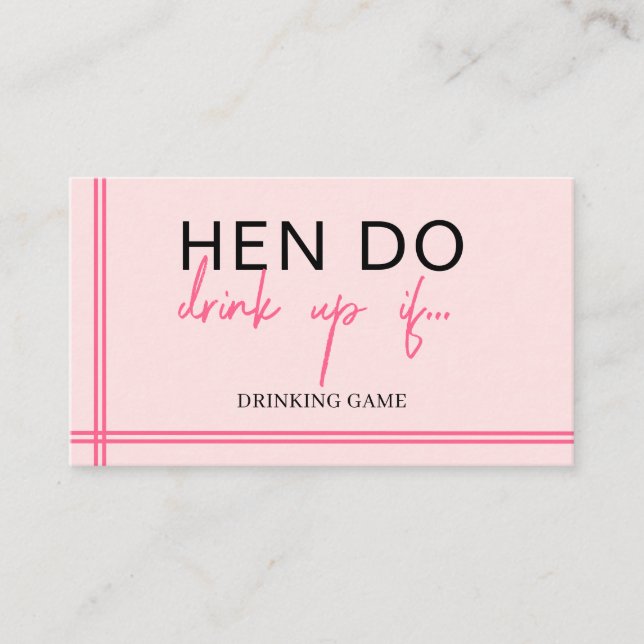 Jeu De Carte De Fête, Jeu De Boisson, Hen Do, Fête (Devant)