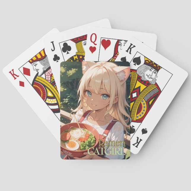 JEU DE CARTES ラーメンを食べる猫耳娘 (dos)