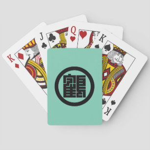 JEU DE CARTES 丸に鶴の角字