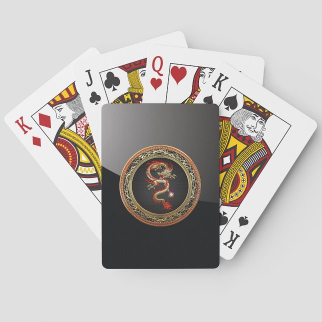Jeu De Cartes [100] Dragon chinois d'or Fucanglong (dos)
