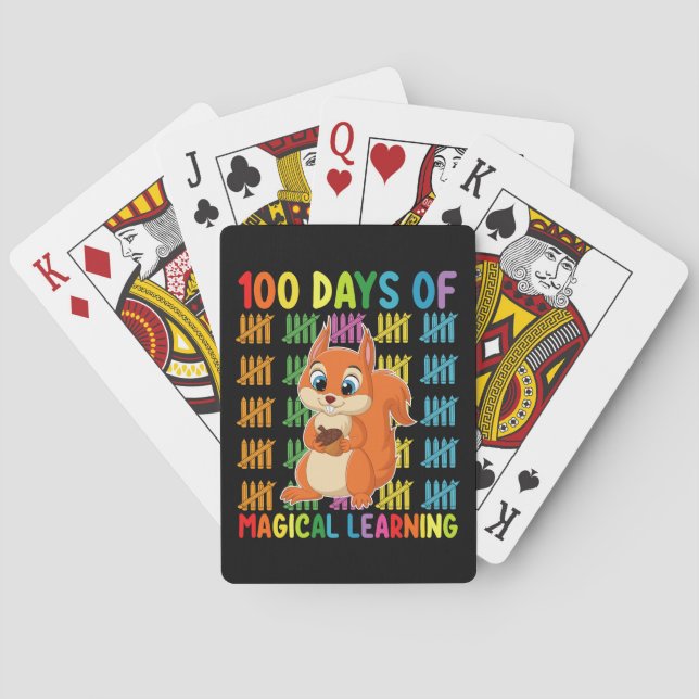 Jeu De Cartes 100 Jours D'Apprentissage Magique École D'Écureuil (dos)