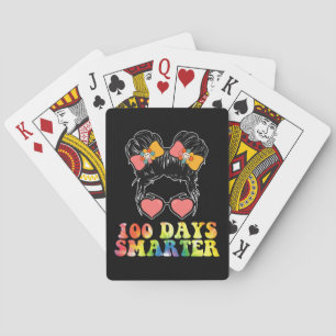 Jeu De Cartes 100 Jours Filles intelligentes Messy Bun School Ti