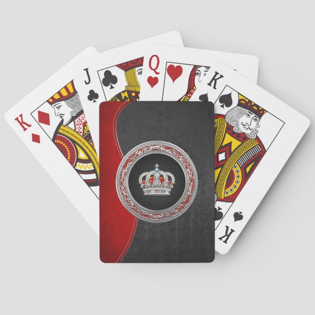 Jeu De Cartes [100] Prince-Princesse King-Queen Crown [Argent] (dos)