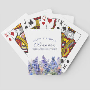 Jeu De Cartes 100e anniversaire Juillet Cadeau Fleur de naissanc