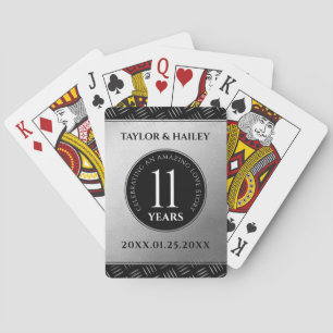 Jeu De Cartes 11ème anniversaire de Mariage en acier
