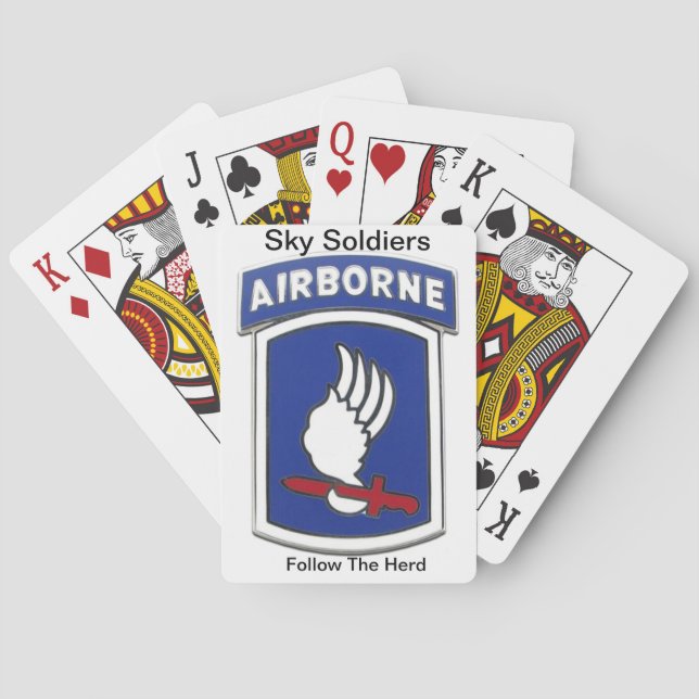 Jeu De Cartes 173d cartes de jeu aéroportées Armée airsoft (dos)