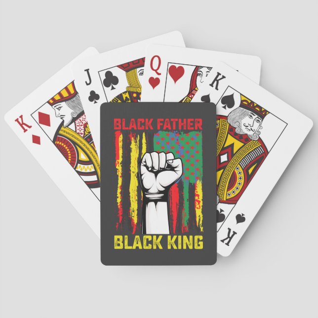 Jeu De Cartes 17ème Fête du Père Noir Papa King Fête F (dos)