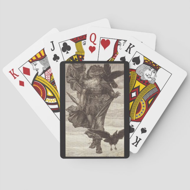 Jeu De Cartes 1871 Odin, Dieu des norses de la sagesse (dos)