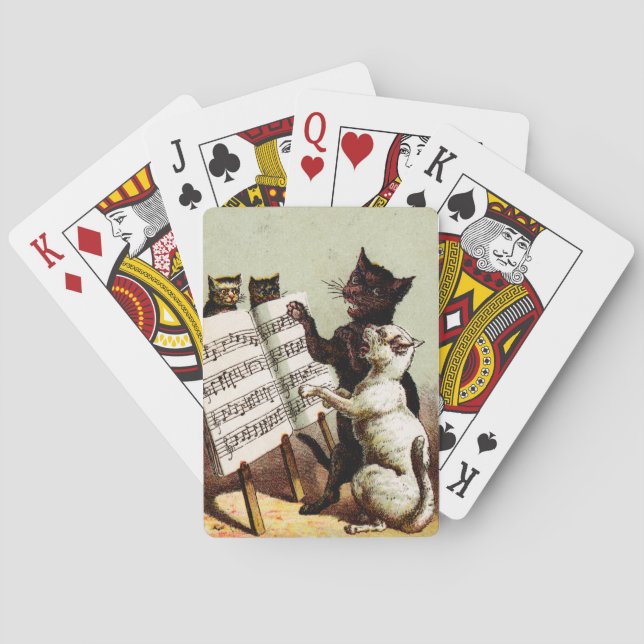 Jeu De Cartes 19e C. Chats chanteurs (dos)