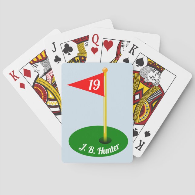 Jeu De Cartes 19ème Trou et votre nom (dos)