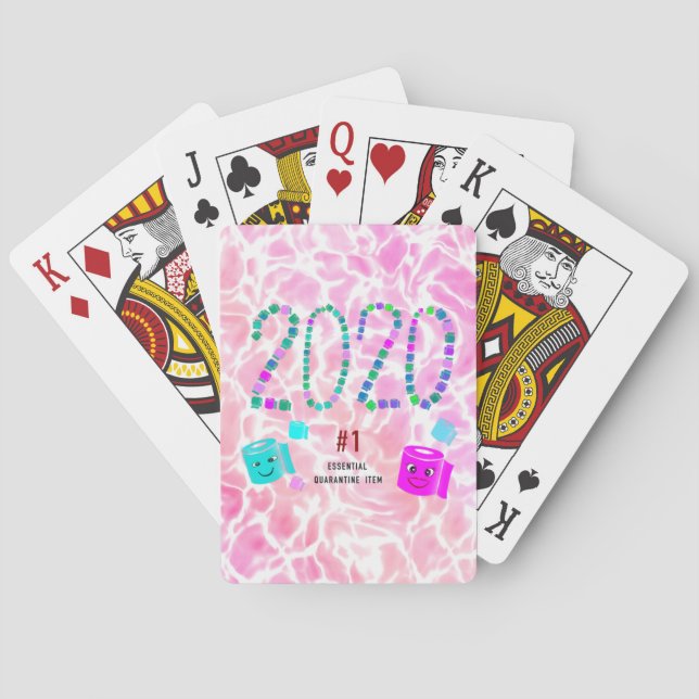 Jeu De Cartes #1 Élément de quarantaine essentiel en rose (dos)