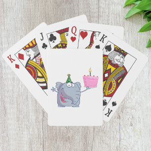 Jeu De Cartes 1er anniversaire fête éléphant jouer cartes