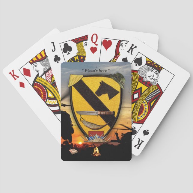 Jeu De Cartes 1ère 7e cavalerie air-graviers LRRP vietnam vétéra (dos)