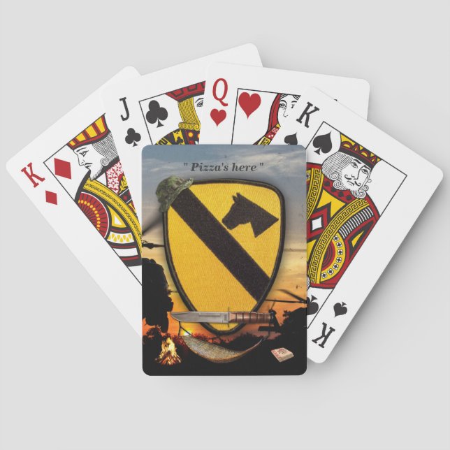 Jeu De Cartes 1ère 7ème cavalerie fort hood air cav (dos)