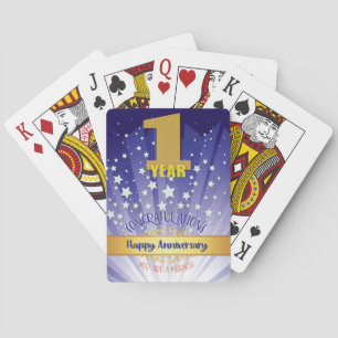 Jeu De Cartes 1ère année d'anniversaire de rétablissement chiffr