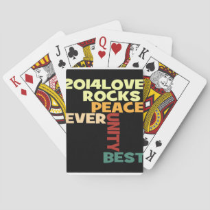 Jeu De Cartes 2014 Love Rocks Peace Art Imprimer