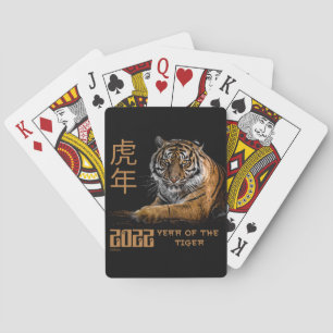 Jeu De Cartes 2022 ANNÉE DU TIGER cadeau de la nouvelle année ch