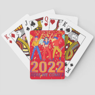 Jeu De Cartes 2022 ICI NOUS VIENNONS drôle de nouvelles années e