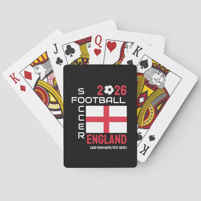 Jeu De Cartes 2024 ANGLETERRE Football Football Nom personnalisé (dos)