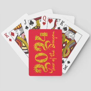 JEU DE CARTES 2024 ANNÉE DU DRAGON D'OR