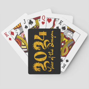 JEU DE CARTES 2024 ANNÉE DU DRAGON EN OR