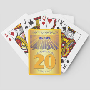 Jeu De Cartes 20 Ans Golden Ray 12 Étapes NOM PERSONNALISÉ