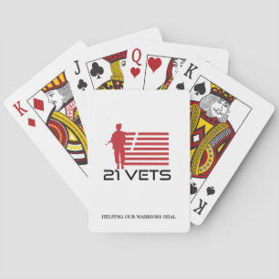 Jeu De Cartes 21 Vets Jouant aux cartes
