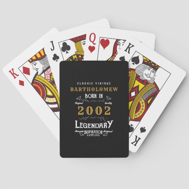 Jeu De Cartes 21e anniversaire 2002 Legendary Black Gold (dos)