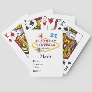 Jeu De Cartes 21ème Las Vegas Anniversaire Jouer des cartes
