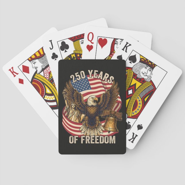Jeu De Cartes 250 Ans Américain 1776-2026 (dos)