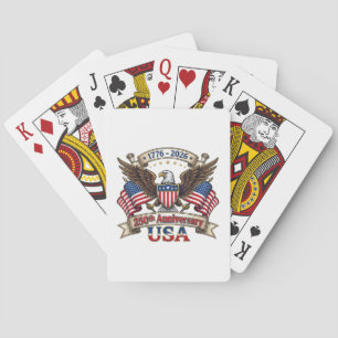 Jeu De Cartes 250 Ans Américain 250e 4 Juillet Anniversaire 1