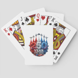 Jeu De Cartes 250 Ans Américain 250e USA Patriotique 4 juillet
