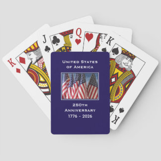 Jeu De Cartes 250e anniversaire 1776 à 2026 USA Amérique
