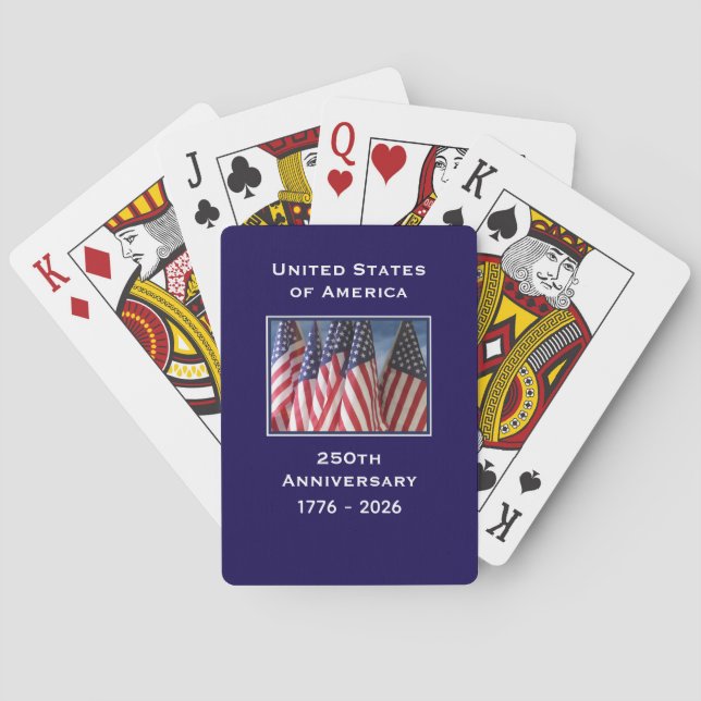 Jeu De Cartes 250e anniversaire 1776 à 2026 USA Amérique (dos)