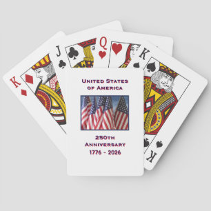 Jeu De Cartes 250e anniversaire 1776 à 2026 USA Amérique