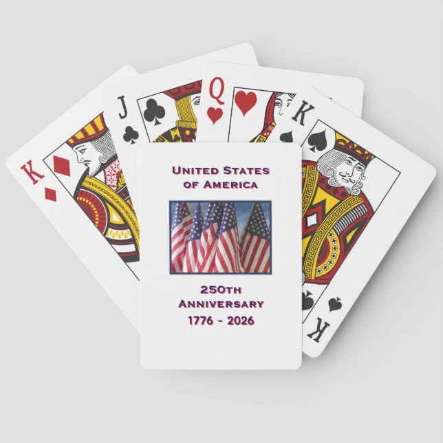 Jeu De Cartes 250e anniversaire 1776 à 2026 USA Amérique (dos)